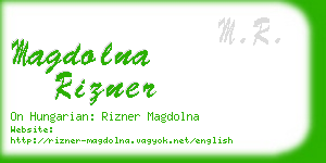 magdolna rizner business card